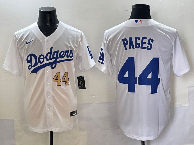 Men 2025 Los Angeles Angels #44 Pages White Game Nike MLB Jersey style 4